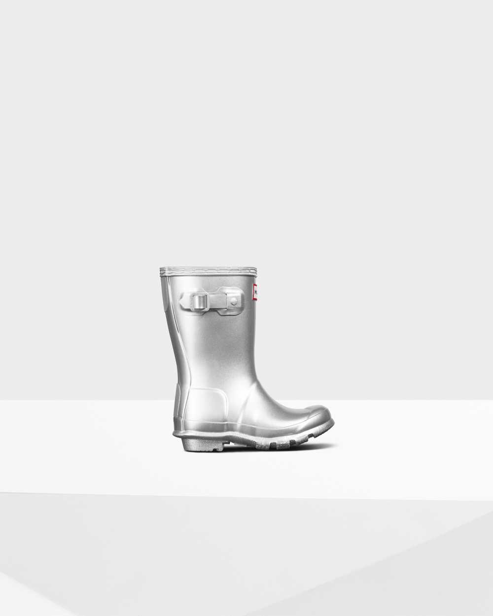 Hunter Original Little Metallic Kids Rain Boots NZ-98231H Silver